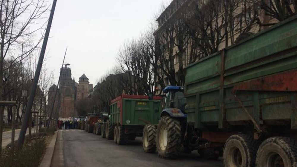 Manifestation à Rodez. © Twitter/FDSEA 12